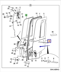 Стекло двери нижнее (Original) 333/J7109